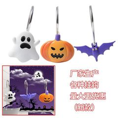新型アマゾンはハロウィンシャワーフック樹脂シャワーカーテンフックカーテンリング浴室部品金属フックを提供しています。