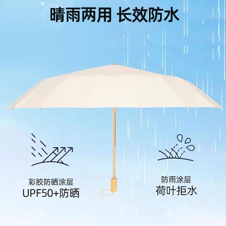 Fino 16本骨カラーグルーサン傘 レディース 紫外線防止折りたたみ傘 大型ダブル晴雨兼用日傘|undefined
