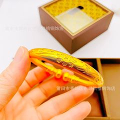 中国風の手作り牡丹の花カボチャヘッドオープン金メッキブレスレットレトロライト高級ハイエンドブレスレット卸売