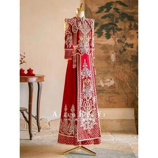 Xiuhe Dress Wedding Dress 2024 New Summer Heavy Industry Chinese Style Wedding Dress Toast Dress Bride Wedding Dragon and Phoenix Jacket