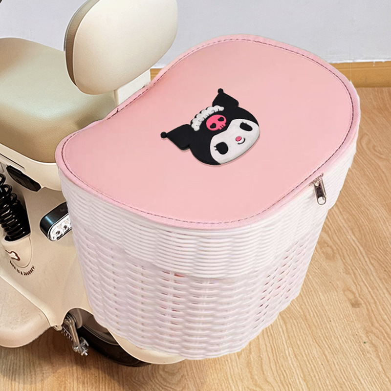 電気自動車の後部バスケット、かわいい漫画のバッテリーカー、スクールバッグを収納できるオートバイの後部バスケット、618セール|undefined