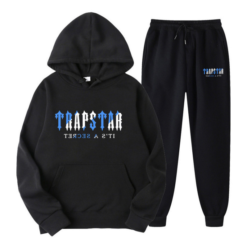 European and American Cross-border TRAPSTAR Trendy Brand Printed Sportswear for Men and Women Autumn and Winter Fleece suit Loose Hooded Sweatshirt European and American Cross-border TRAPSTAR Trendy Brand Printed Sportswear for Men and Women Autumn and Winter Fleece suit Loose Hooded Sweatshirt