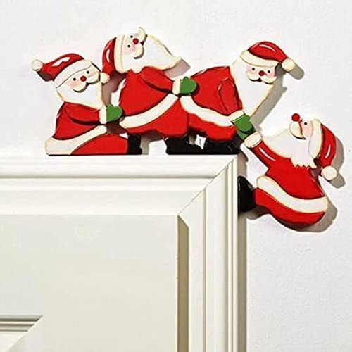 クロスボーダー新作クリスマス木製コーナードア枠装飾クリスマス木製工芸品ドアコーナー装飾置物卸売り|undefined