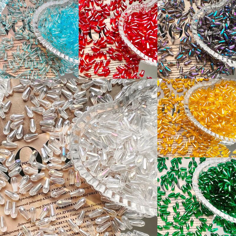 Beauty tear drops crystal glass beads handmade DIY decorative accessories door curtain bead curtain bracelet necklace material