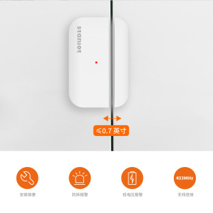 Graffiti new smart door magnetic 433MHz wireless home burglar alarm magnetic induction door and window detector
