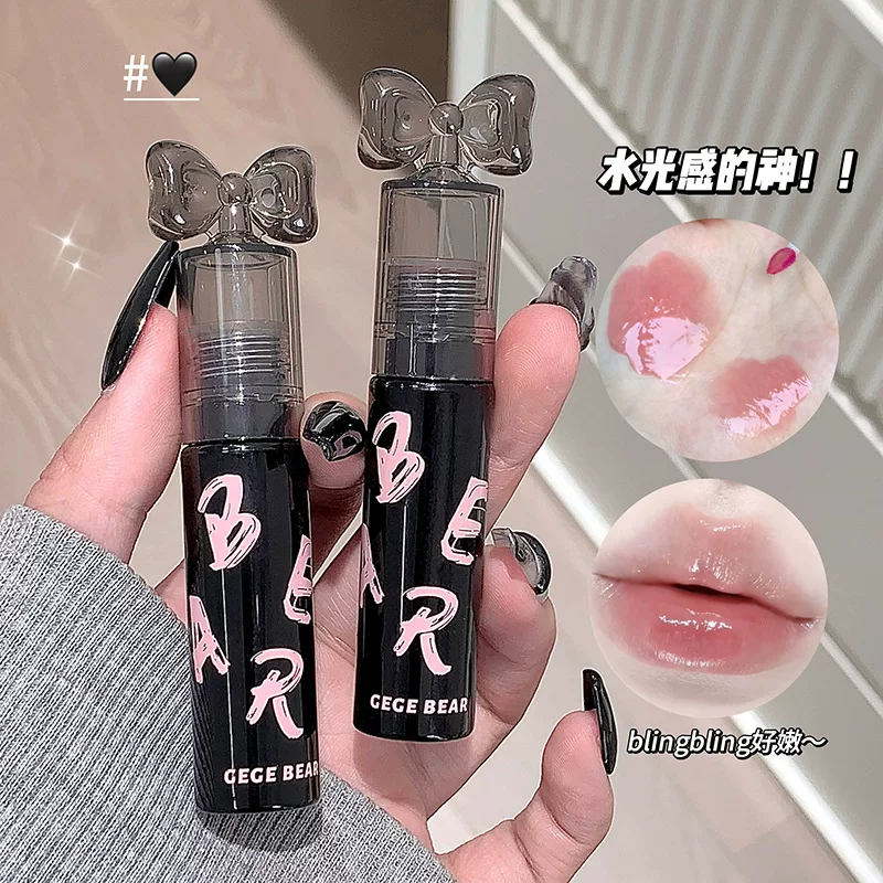 Gege bear Lip balm, waterproof lip gloss, glossy glass lipstick, intense hydration