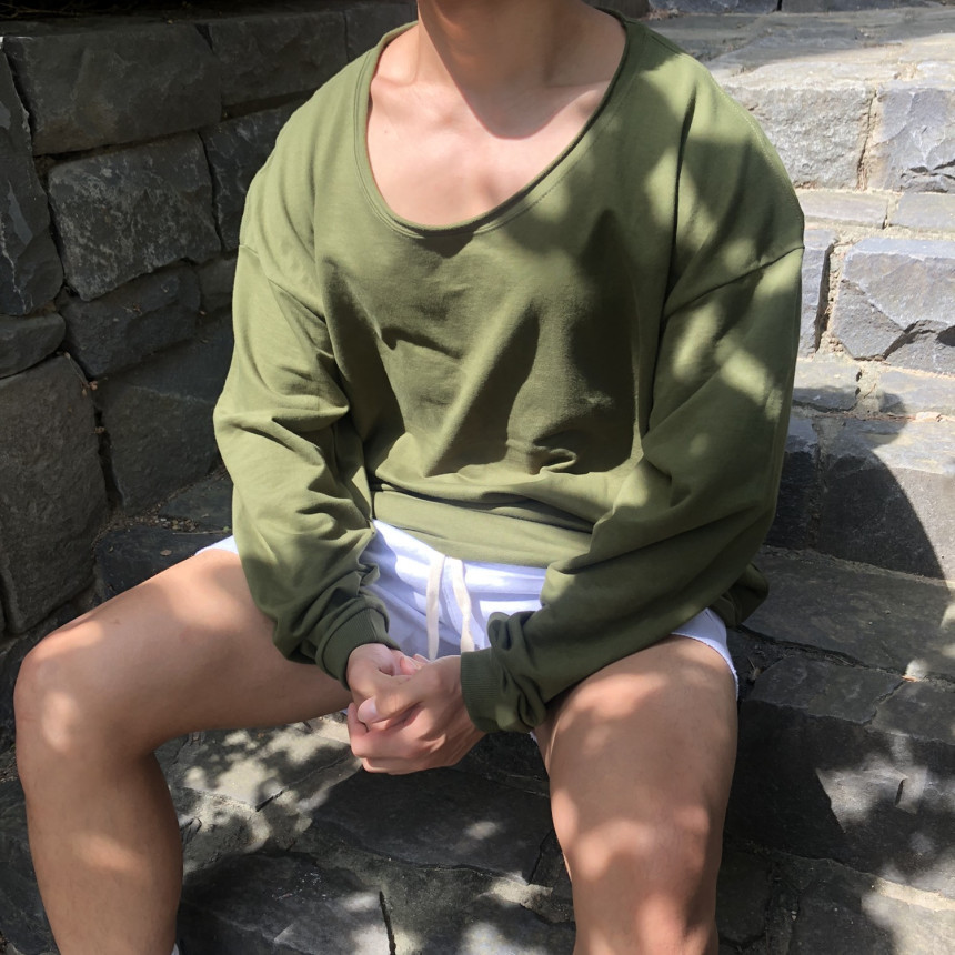 Men's Long Sleeved Sportswear Trendy Brand Muscular Fit Loose Fit Basketball Training Top Solid Color Sports Hoodie_viptrois.com