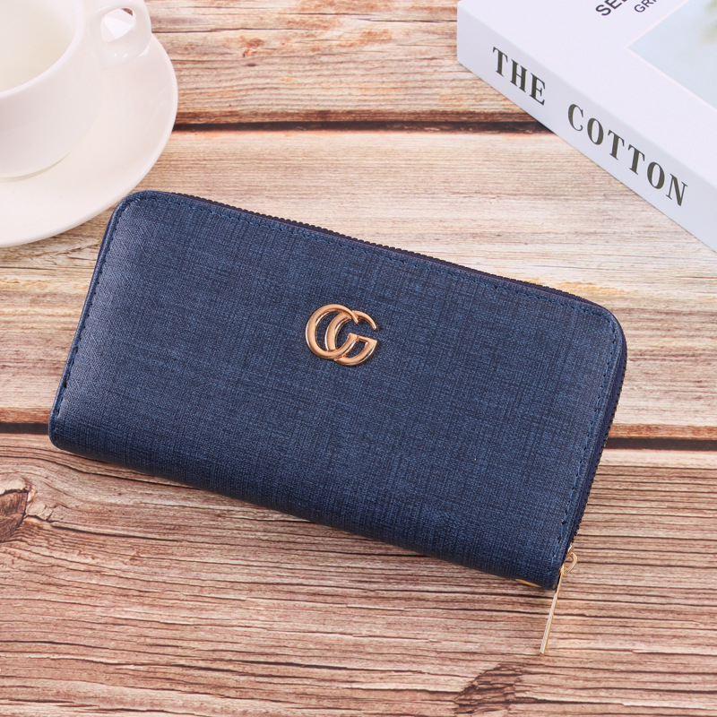 2023 nuevas mujeres de embrague moda calle tiro personalidad doble C grano fino gran capacidad diseño logo