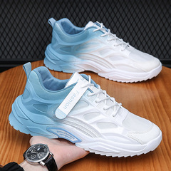 Dad's shoes for men 2023 spring new gradient running sneakers students breathable shoes men's trendy casual shoes