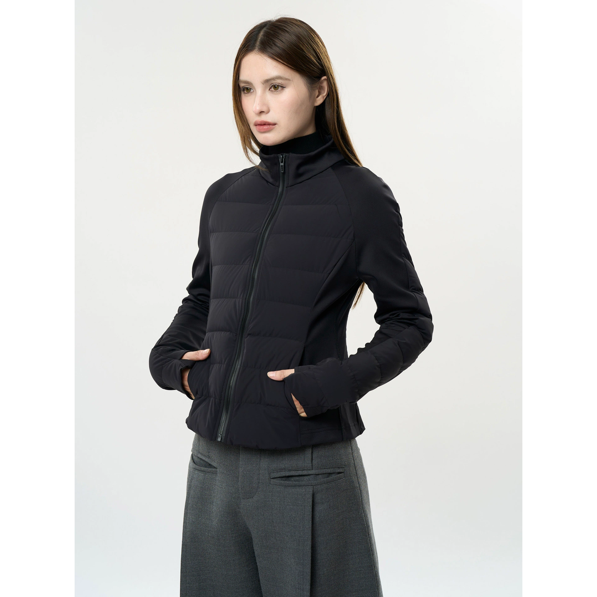 Зимняя новая модная уличная спортивная тонкая куртка, легкий и теплый топ для похудения для женщин