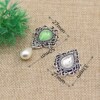 Tibetan ancient silver hollow lace crystal DIY material accessories crystal water droplet alloying diamond drill drilling clothing