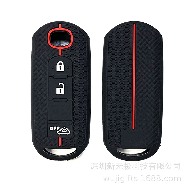 모델 B 스마트 3버튼(OFF) 블랙 벌집 레드 라인