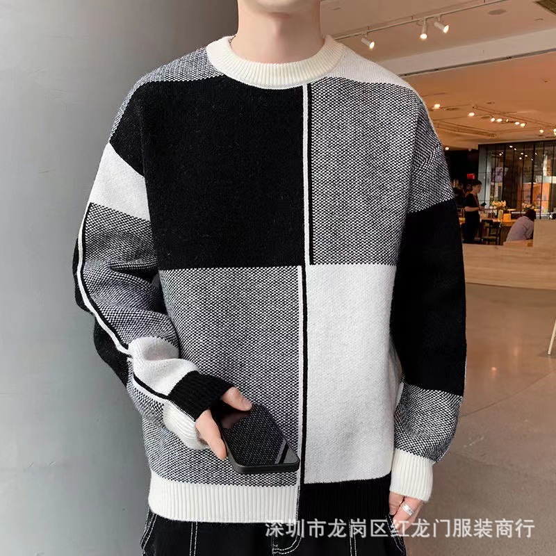 2022 Autumn and winter new stylish thick pullover sweaters for men and warm wool sweaters, wholesale from foreign trade sources at street stalls pic 9