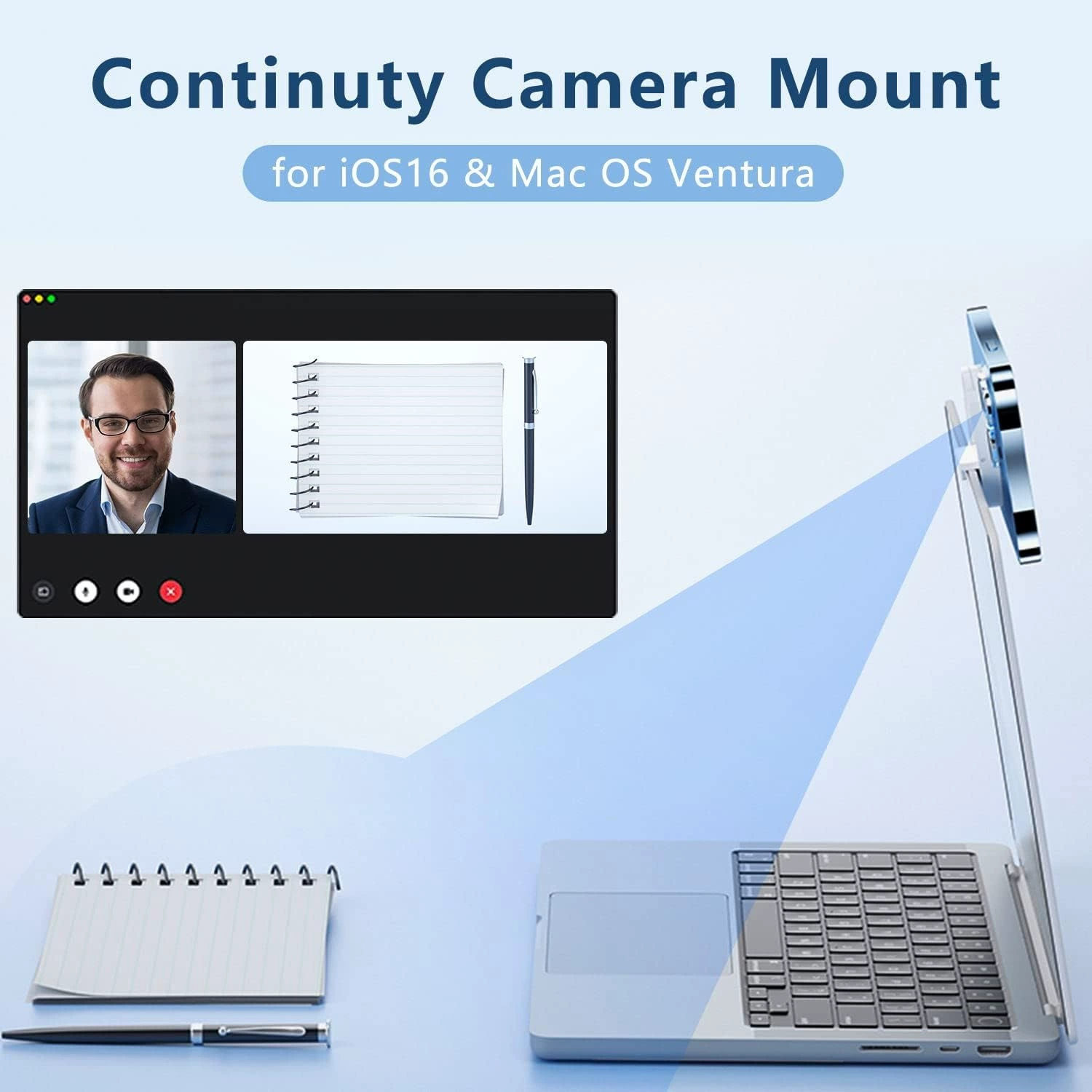 Mac, совместимое кольцо, для ноутбука, видеонаблюдение, держатель для телефона