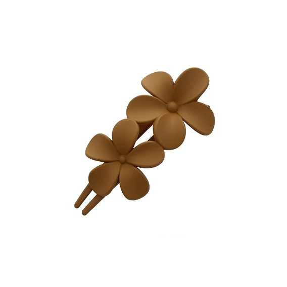 Clip de cabello de textura esmeriada flores de mujer boca de pato cabeza de grano de alto nivel clip de cabello de cabello