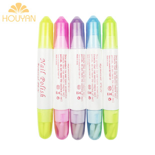 Manicure Nail Polish Remover Pen 5 Colors, Nail Polish Remover Correction Pen, Finger Edge Decontamination Pen, Cleaning and Labeling Logo