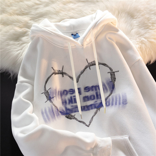 Women's Hooded Sweatshirt 2025 Korean Style Cross-border New Alphabet Print Loose Long-sleeve Top Student Hoodie Outerwear Trendy