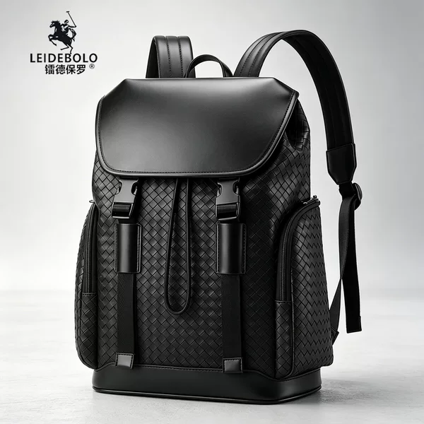 Radepaul Business Backpack Men's Large-Capacity School Bag Textured Computer Bag Commuting Business Trip Travel Backpack for Men