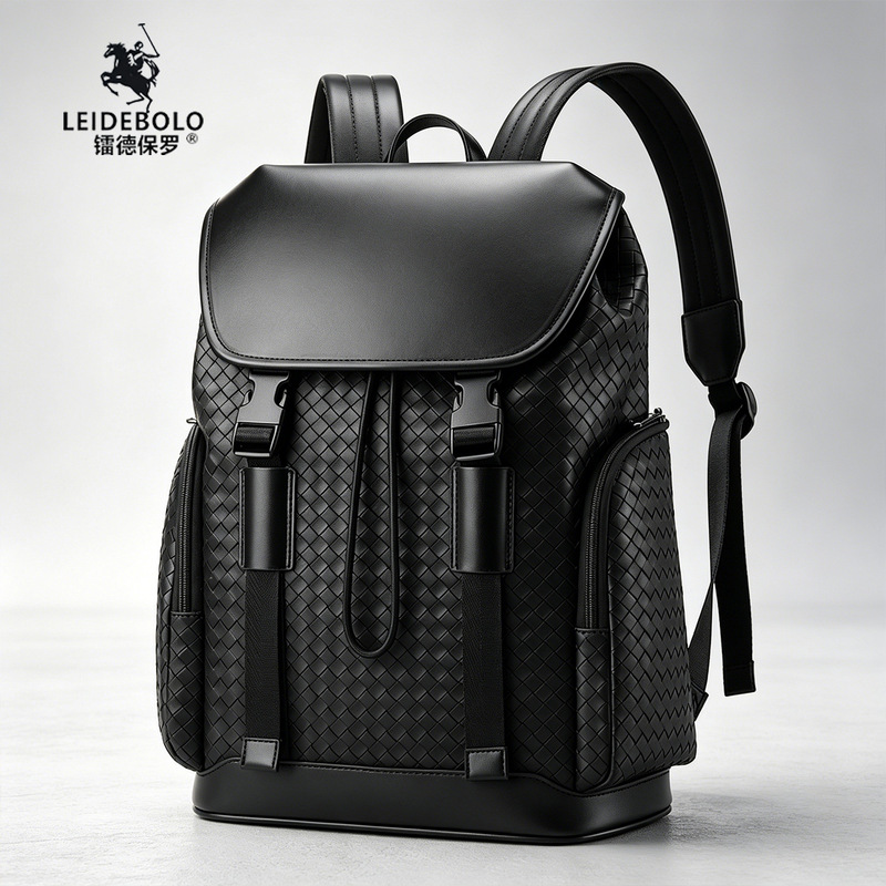 Radepaul Business Backpack Men's Large-Capacity School Bag Textured Computer Bag Commuting Business Trip Travel Backpack for Men