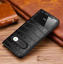 适用苹果11手机壳11pro头层牛皮鳄鱼纹iPhone11 Pro MAX翻盖皮套