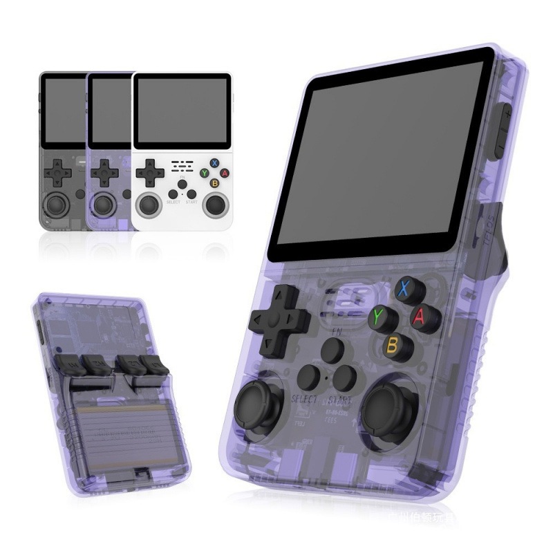 Y8Zr36S Handheld Game Console Nostalgic Retro Arcade All-In-One Portable Open Source Game White Transparent Black