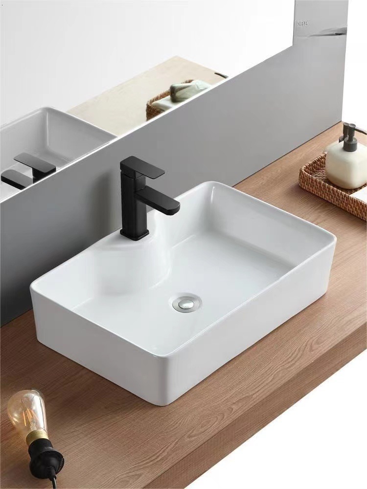 Hotel Mesa lavabo cuenca sola cuenca mini lavabo del hogar balcón lavabo de cerámica de gran tamaño lavabo de comercio exterior