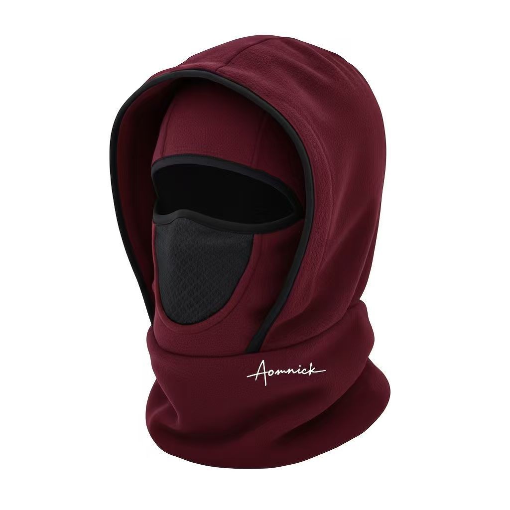 Gorro Balaclava Integrado Térmico de Poliéster Cortavientos para Ciclismo en Invierno