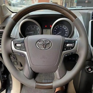 Suitable for 08-22 Toyota Cruiser Original Style Peach Wood Steering Wheel Bare Metal Interior Update