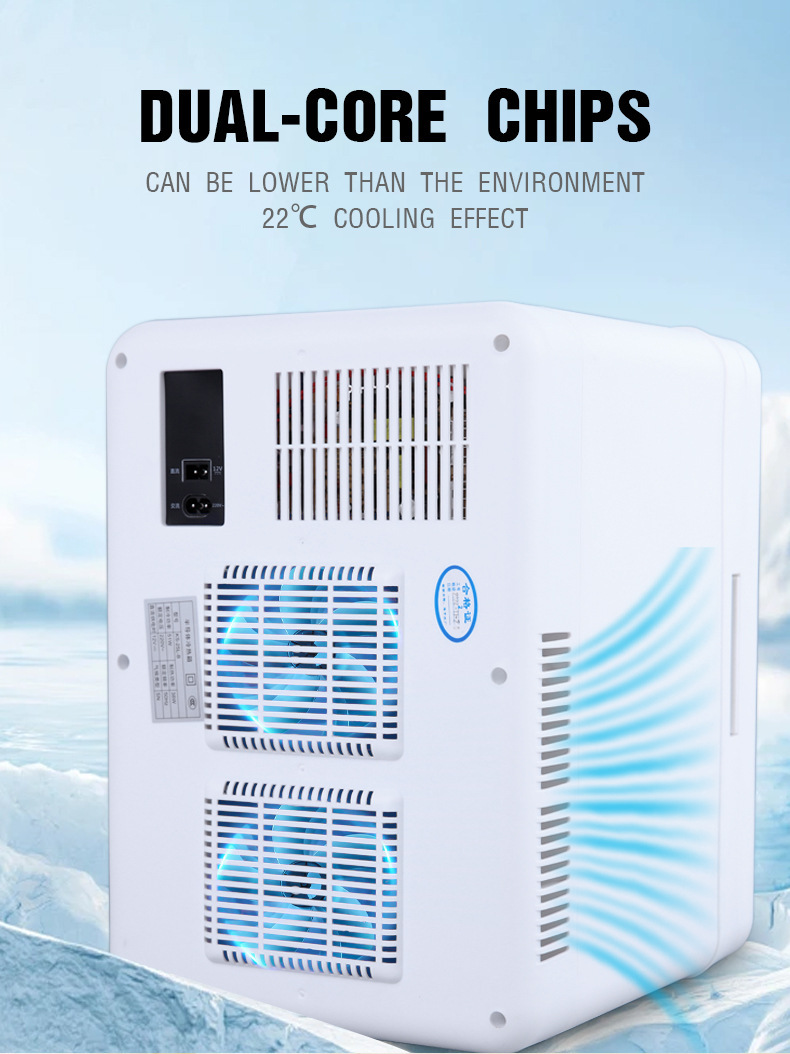 Amoi Xiaxin Mini Refrigerator for Home Use, Suitable for Student Dormitories and Car Use, Dual-Purpose for Preservation and Cooling, with Heating and Cooling Functions