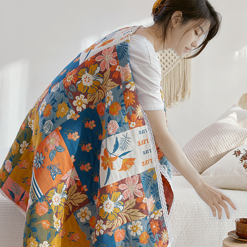 90x 180cm Cotton Gauze Large Bath Towel Women's Absorbent Quick-drying Advanced Household Adult Men's Cotton Wearable Wrap Towel