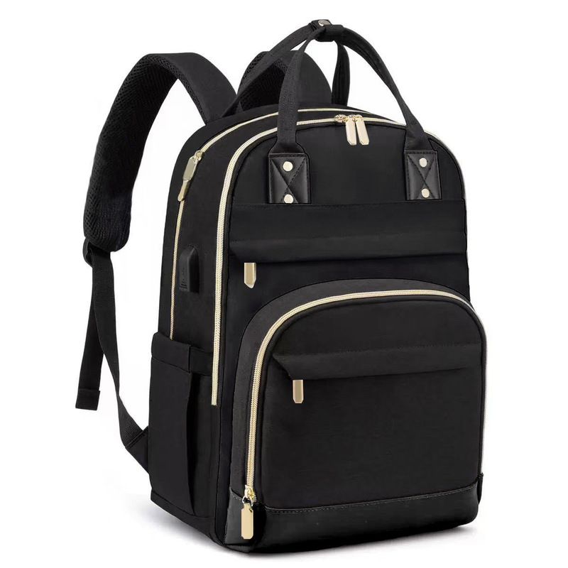 Cross-Border Women's Backpack Laptop Bag Fashionable Large-Capacity Backpack Travel Waterproof Handbag