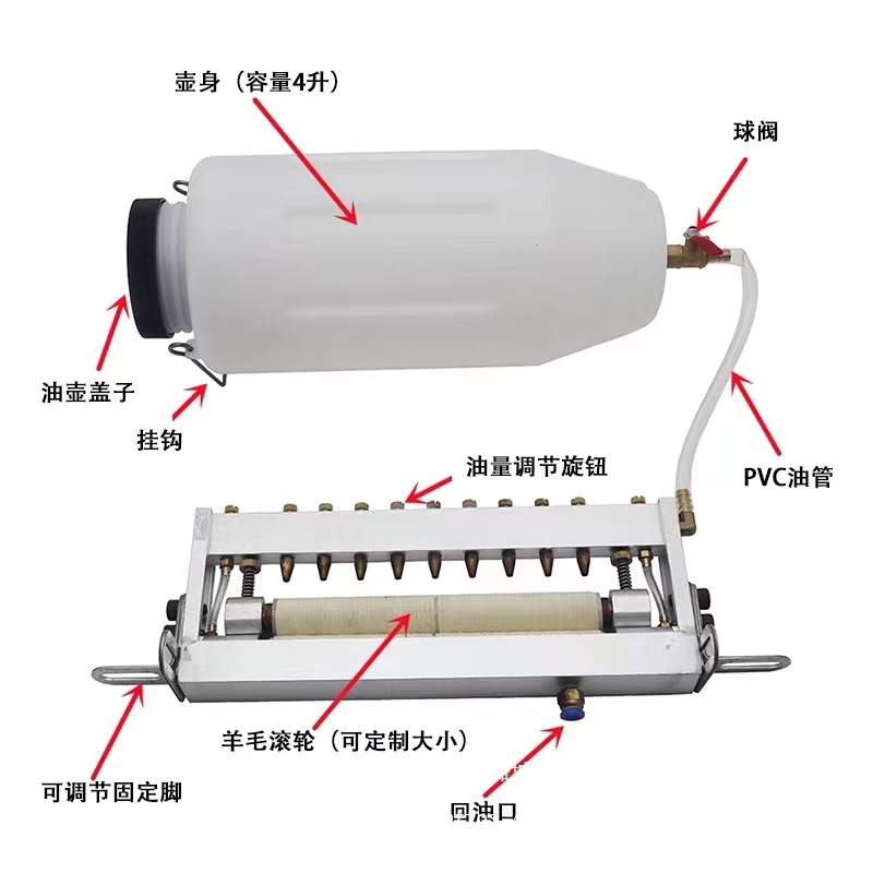 kt高品质给油机冲床双面自动给油器滴油抹油材料涂油刷油机羊毛轮
