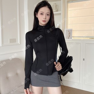 [Tomato Hot] Sun Protection Clothing with Stand Collar, Slimming Look and Slimming Look Upf50+ Sports Yoga Jacket for Women, Cool and Breathable in Summer