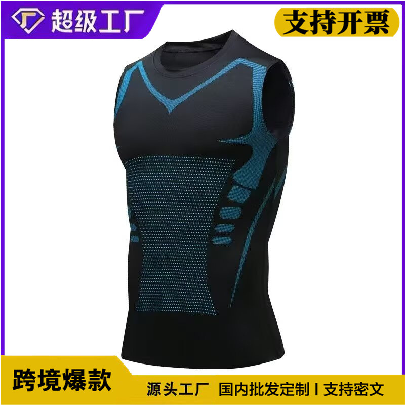 In-Stock Cross-Border Foreign Trade Basketball Sports Vest, Tight-Fitting Men's Quick-Dry Casual Sleeveless T-Shirt, Short-Sleeve Tank Top, Sweat-Absorbing Training Wear