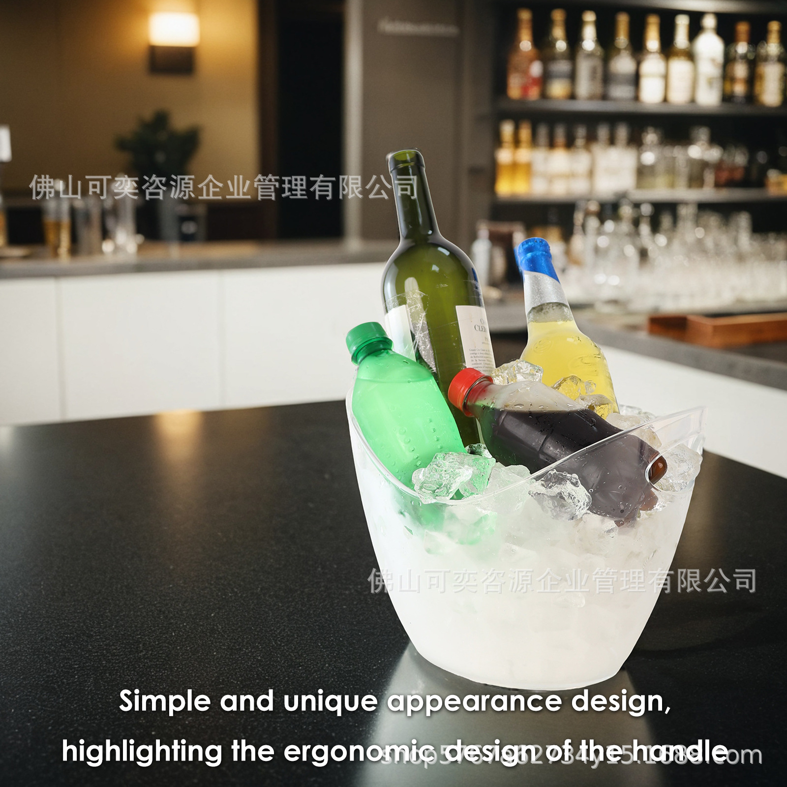Transparent ice bucket polypropylene