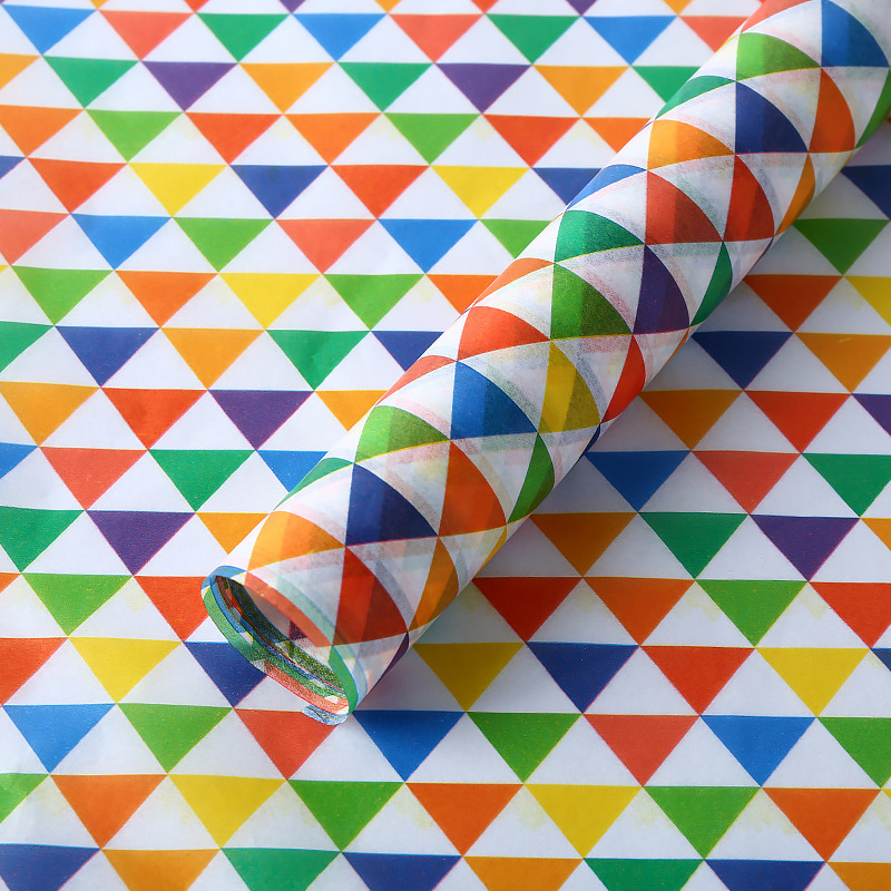 Patrón geométrico transfronterizo Papel de regalo de cumpleaños del día de los niños Papel de regalo diy Papel de regalo Libro en stock al por mayor