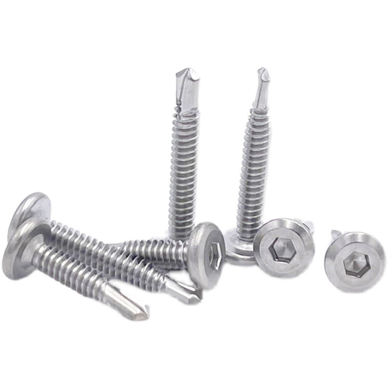 410 스테인레스 스틸 플랫 헤드 육각 소켓 헤드 드릴 테일 셀프 드릴링 도브 테일 네일 가드 레일 핸드 레일 셀프 태핑 스크류 M5 * 19
