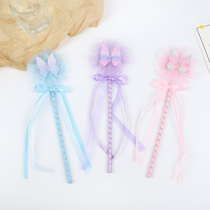 New Children's Fairy Wand Ice and Snow Cute Little Magic Fairy Butterfly Magic Wand Girls Prom Dress up Props Fairy Wand