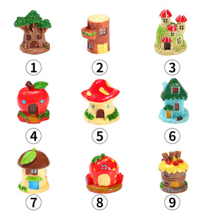 Micro landscape ornaments resin crafts cartoon tree house house DIY landscaping jewelry accessories material