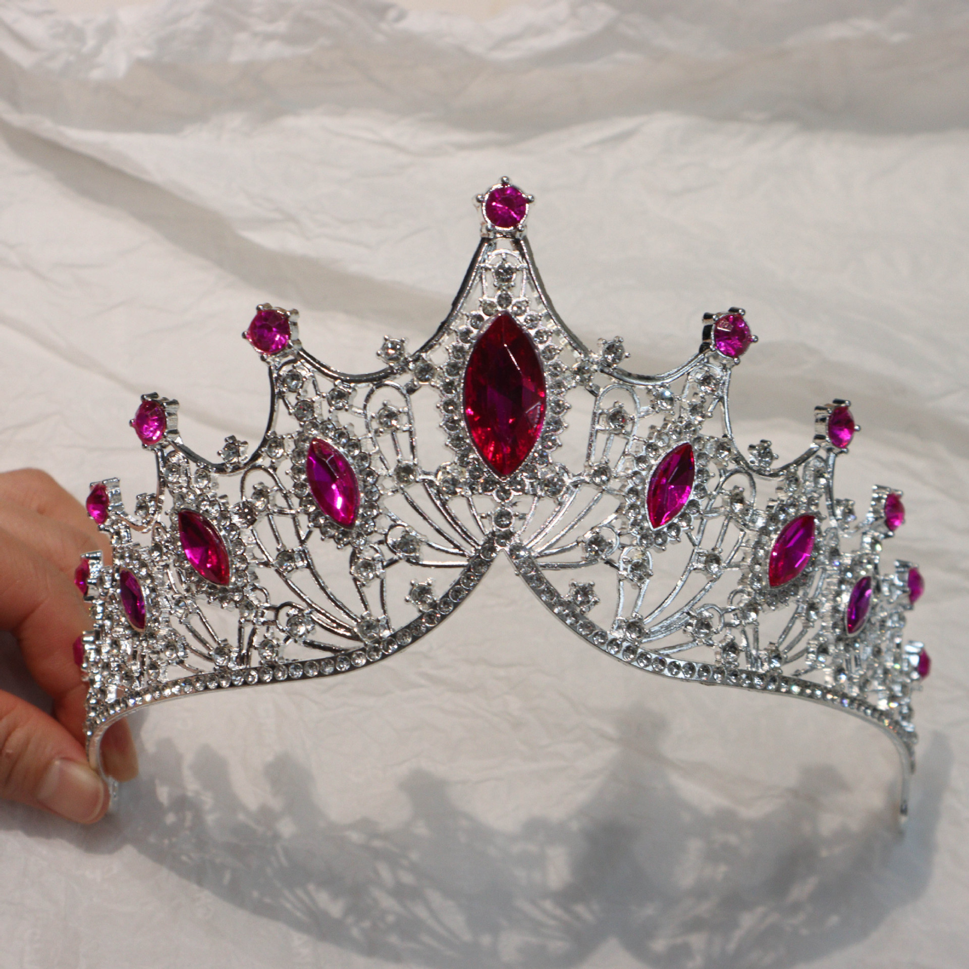 Inlay Design Princess Women's Crown Alloy Inlay Crown