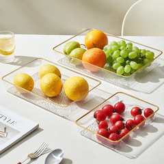 Phnom Penh plastic plate salad plate fruit plate bar dry fruit plate creative fruit plate snack plate household transparent plate