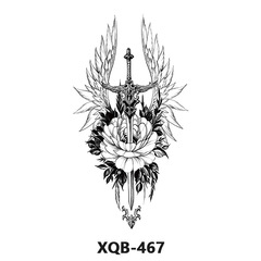 Direct Manufacturer Wholesale Animal Dragon Snake Lion Temporary Transfer Sticker for Men and Women Black and White Color Tattoos