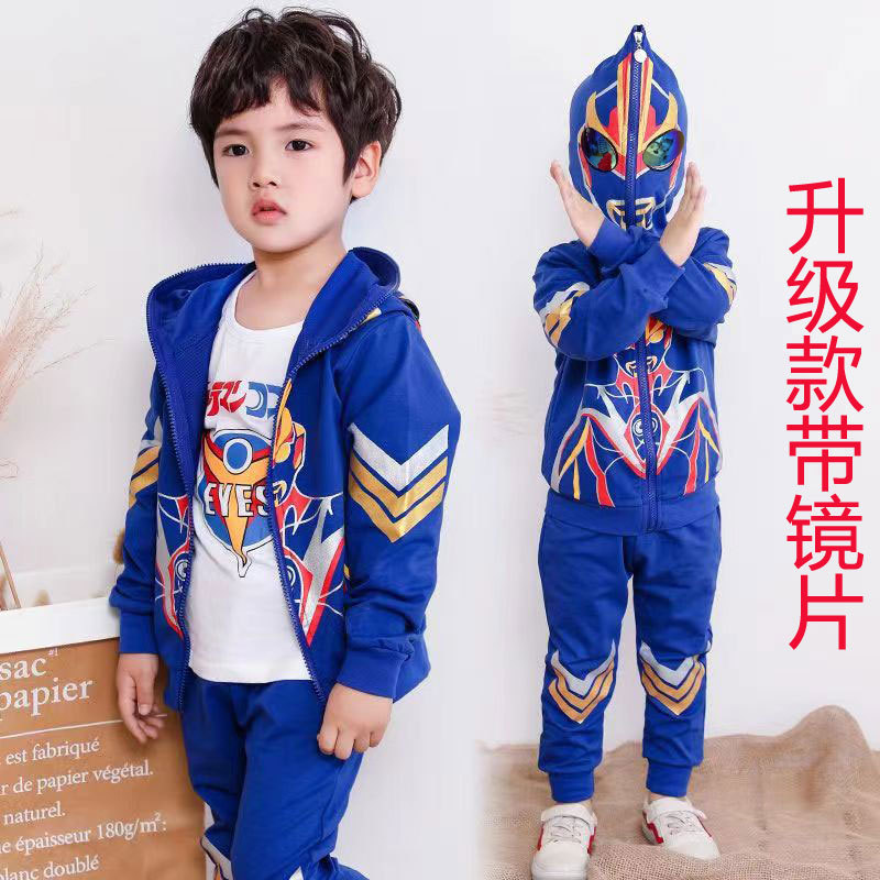 男の子スパイダーマン子供服春秋ツーピース子供スポーツスーツ子供春服ベビーウルトラマン服|undefined