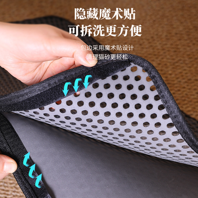 Estera de arena para gatos de doble capa anti transfronteriza hogar nuevo fabricante de estera impermeable para mascotas estera lavable para perros EVA