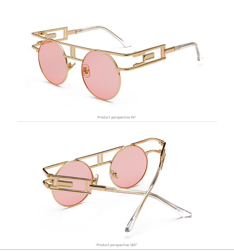 Retro Streetwear Round Ac Round Frame Full Frame Women's Sunglasses display picture 6