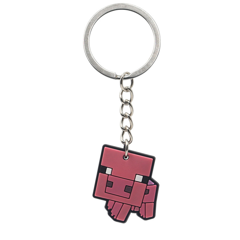 国境を越えた新製品 Minecraft キーホルダー Minecraft バッグ鉛筆バッグ装飾アクセサリー PVC ソフトプラスチックキーホルダー|undefined