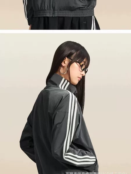 Same style as in the department store, embroidered logo, women's new spring classic comfortable versatile woven stand-up collar sports light jacket kx7977