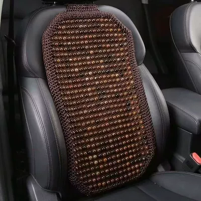 Breathable backrest cushion, car seat cushion, Bodhi seat cushion, small waist seat cushion, summer cooling seat cover, office chair cushion (Cool pad) - crocheted-brown-backrest-1