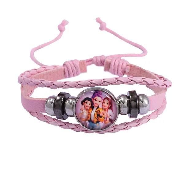 Cross-Border K-Pop Demon Hunter Girl Group Leather New Style Children's Cartoon Bracelet Cute Anime Girl Gift Wholesale Op
