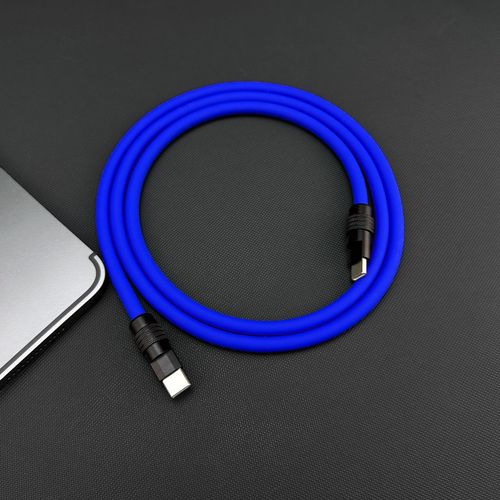 黑色铝合金外壳6MM真硅胶适用安卓笔记本华为小米快充数据线